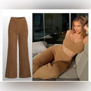 Skims Cozy Knit Pants In Camel